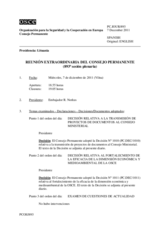 Diario de la Sesión extraordinaria del Consejo Permanente (893ª Sesión plenaria)