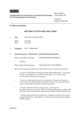 Giornale della 668a Seduta plenaria del Foro di cooperazione per la sicurezza