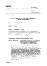 Journal de la 897ème séance spéciale du Conseil permanent