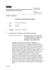 Giornale della 670a Seduta plenaria del Foro di cooperazione per la sicurezza