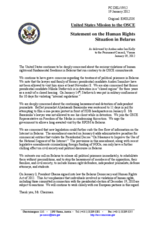 Statement by the Delegation of the United States on the human rights and fundamental freedoms in Belarus