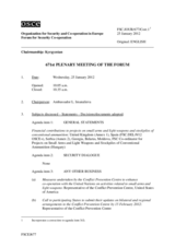Journal of the 671st Plenary Meeting of the Forum for Security Co-operation