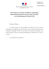 Statement by the Delegation of France on the presidential elections in France, to be held on 22 April and 6 May 2012