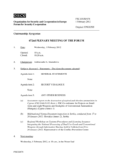 Journal of the 672nd Plenary Meeting of the Forum for Security Co-operation