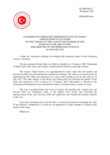 Statement by the Delegation of Turkey on the verdict in the case of the murder of the journalist Mr. H. Dink