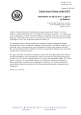 Statement by the Delegation of the United States on the case of Mr. A. Byalyatski in Belarus