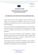 Statement by the Danish Presidency of the Council of the EU on the International Holocaust Remembrance Day on 27 January 2012