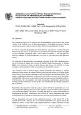 Statement by the Delegation of Armenia on the verdict in the case of the murder of the journalist Mr. H. Dink