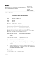 Giornale della 675a Seduta plenaria del Foro di cooperazione per la sicurezza