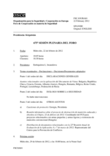 Diario de la 675ª Sesión plenaria del Foro de Cooperación en materia de Seguridad  