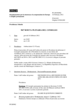 Giornale della 902a Seduta plenaria del Consiglio permanente