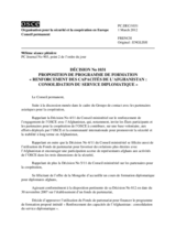 Décision No. 1031 du Conseil permanent
