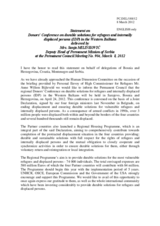 Statement by the Delegation of Serbia, also on behalf of Bosnia and Herzegovina, Croatia and Montenegro, on the Donors’ conference on durable solutions for refugees and internally displaced person (IDPs) in the Western Balkans