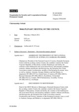 Journal of the 904th Plenary Meeting of the Permanent Council