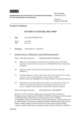 Giornale della 676a Seduta plenaria del Foro di cooperazione per la sicurezza