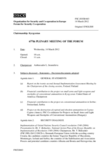 Journal of the 677th Plenary Meeting of the Forum for Security Co-operation