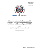 Report by the Director of the Office for Democratic Institutions and Human Rights, Ambassador Janez Lenarčič