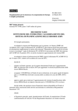 Decisione N.1033 del Consiglio permanente