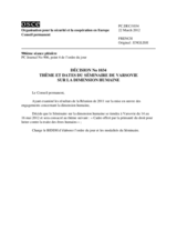 Décision No. 1034 du Conseil permanent