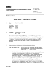 Journal de la 905ème séance plénière du Conseil