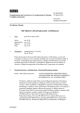 Giornale della 905a Seduta plenaria del Consiglio permanente