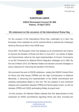 Statement by the Danish Presidency of the Council of the EU  on the International Roma Day, celebrated on 8 April 2012