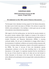 Statement by the Danish Presidency of the Council of the EU on the Nineteenth round of the Geneva Discussions on security and stability arrangements in Georgia, held on 29 March 2012