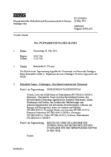 Journal der 911. Plenarsitzung des Ständigen Rates 