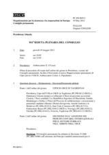 Giornale della 911a Seduta plenaria del Consiglio permanente