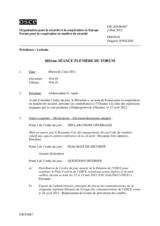 Journal de la 681ère séance plénière du Forum