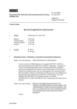 Journal der 909. Plenarsitzung des Ständigen Rates 