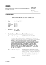 Giornale della 909a Seduta plenaria del Consiglio permanente 