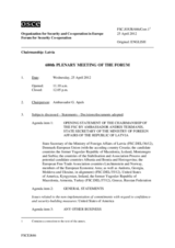 Journal of the 680th Plenary Meeting of the Forum for Security Co-operation