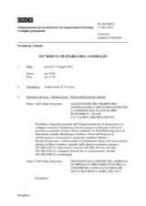 Giornale della 912a Seduta plenaria del Consiglio permanente 