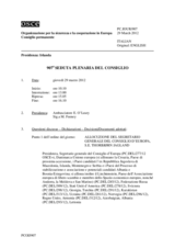 Giornale della 907a Seduta plenaria del Consiglio permanente