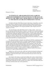 Statement by the Delegation of France, also on behalf of the Russian Federation and the United States of America, on the Joint statement by the presidents of the OSCE Minsk Group Co-Chair countries, made at Los Cabos, Mexico, on 19 June 2012