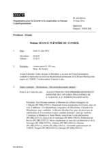 Journal de la 916ème séance plénière du Conseil