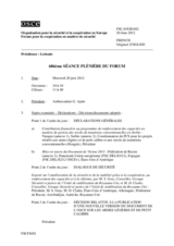 Journal de la 686ème séance plénière du Forum