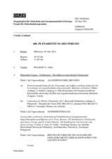 Journal der 686. Plenarsitzung des Forums