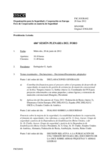 Diario de la 686ª Sesión plenaria del Foro de Cooperación en materia de Seguridad