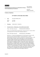 Giornale della 673a Seduta plenaria del Foro di cooperazione per la sicurezza