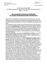 Die demokratische Kontrolle von Streitkräften als integraler Bestandteil des OSZE-Verhaltenskodex