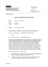 Journal of the 610th Plenary Meeting of the Forum for Security Co-operation (de)