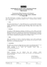 Information for Media and Registration