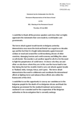 Statement by the Delegation of Israel on the bombing in Burgas, Bulgaria