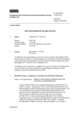 Journal der 920. Plenarsitzung des Ständigen Rates