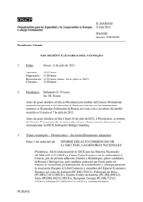 Diario de la 920ª Sesión plenaria del Consejo Permanente