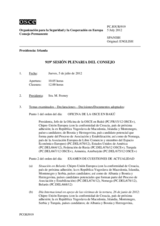 Diario de la 919ª Sesión plenaria del Consejo Permanente