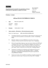 Journal de la 687ème séance plénière du Forum