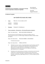 Diario de la 664ª Sesión plenaria del Foro de Cooperación en materia de Seguridad  
